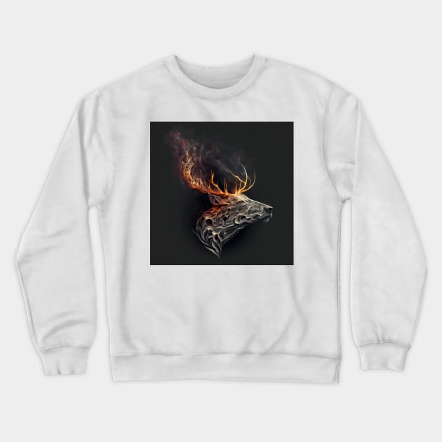 Stag Wisps 01 Crewneck Sweatshirt by thewandswant